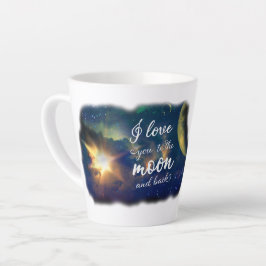Taza De Café Latte Te amo hasta la luna y de vuelta