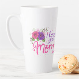Taza De Café Latte Te Amo Mamá | Día de la Madre