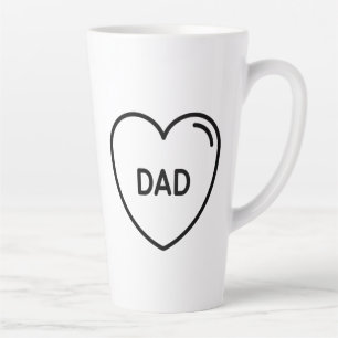 Taza De Café Latte Te amo, papá, el día del padre.