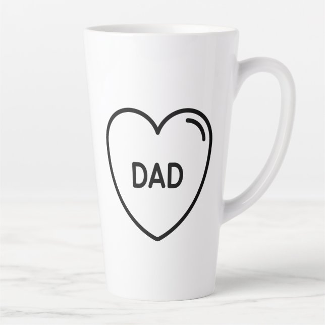 Taza De Café Latte Te amo, papá, el día del padre. (Derecha)
