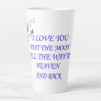 Taza De Café Latte Te Amo Pasando La Luna Hasta El Cielo.