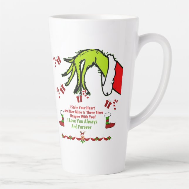 Taza De Café Latte Te amo siempre y para siempre (Derecha)