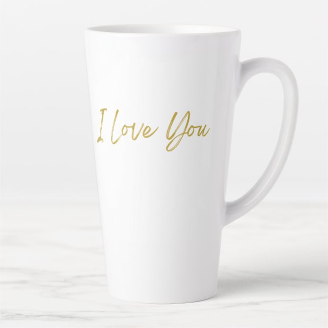 Taza De Café Latte Te Amo Tall Latte Mug (Derecha)