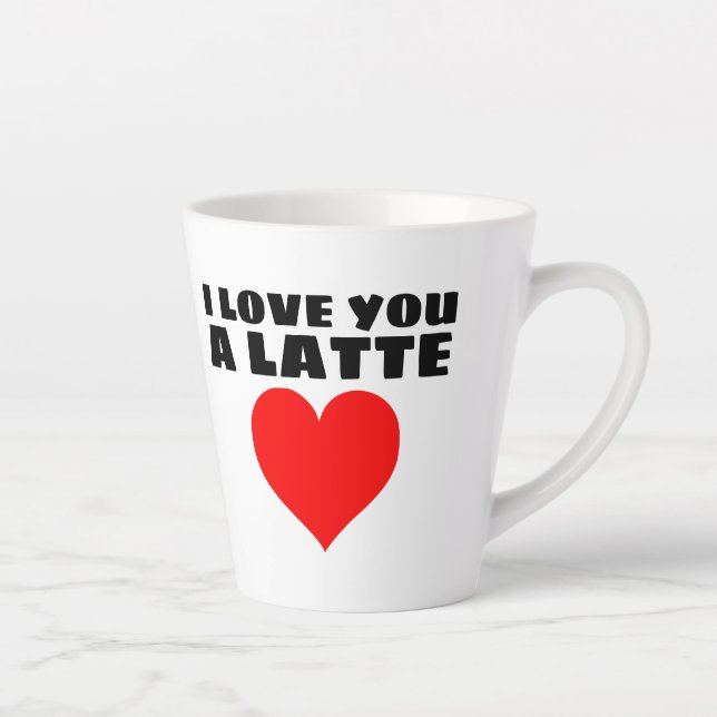 TAZA DE CAFÉ LATTE TE AMO UN LATTE CAFÉ MUG (Derecha)