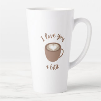Taza De Café Latte Te amo una peluca de lata