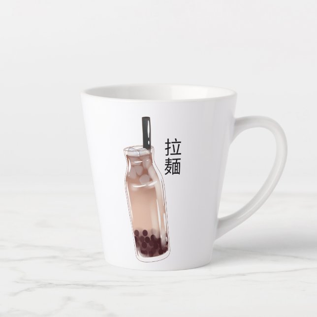 Taza De Café Latte té de burbuja de té boba (Derecha)