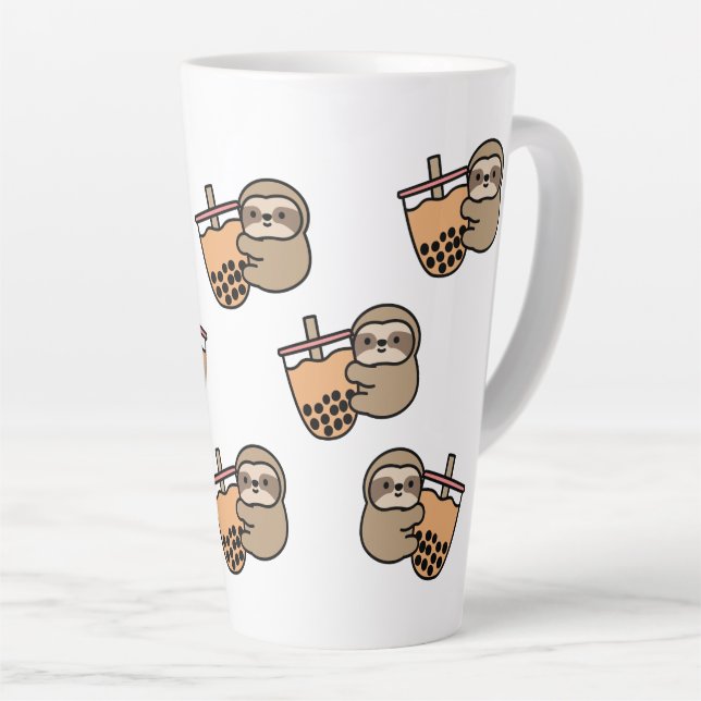 Taza De Café Latte Té de burbuja y eslogan (Ángulo derecho)