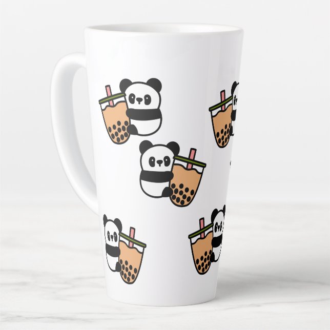 Taza De Café Latte Té de burbuja y oso panda (Ángulo izquierdo)