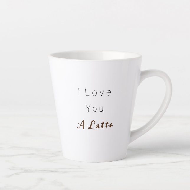 Taza De Café Latte Te quiero un latte, latte mug (Derecha)