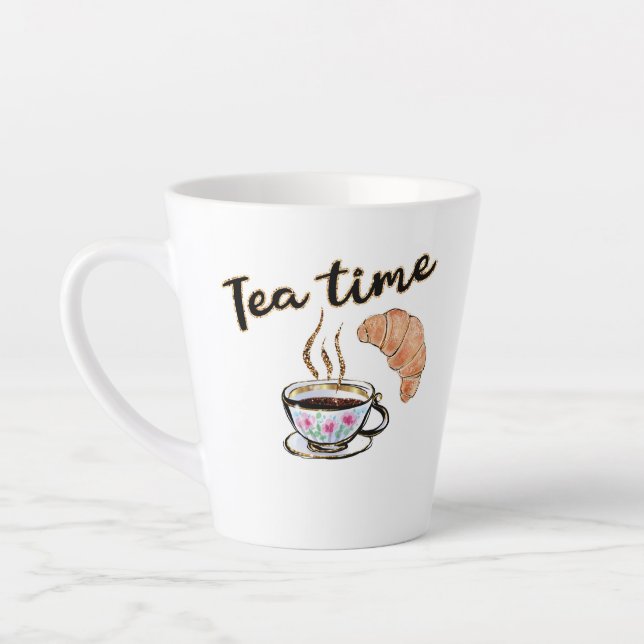 Taza De Café Latte Té time Cup, té lover regalo fiestas accesorios (Izquierda)