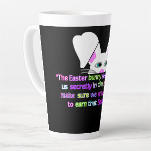 Taza De Café Latte Te Veo, Conejo De Pascua Grande Latte Mug