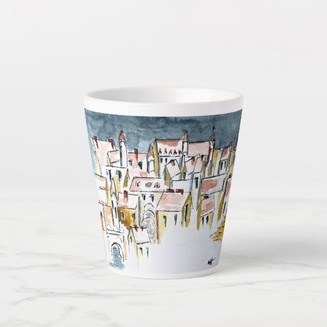 Taza De Café Latte techos de Paris Mug (Anverso)