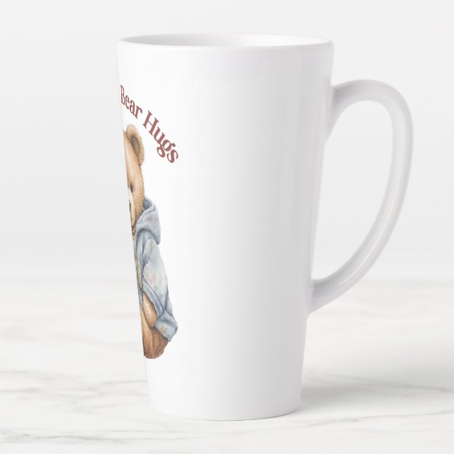 Taza De Café Latte Teddy Bear Hug Latte Mug (Derecha)