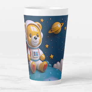 Taza De Café Latte Teddy Latte Astronauta Soñador