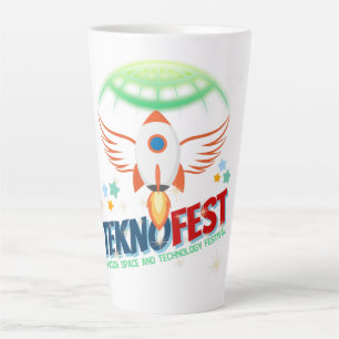Taza De Café Latte TEKNOFEST Diseño de Cohete - Aviación y Tecnología