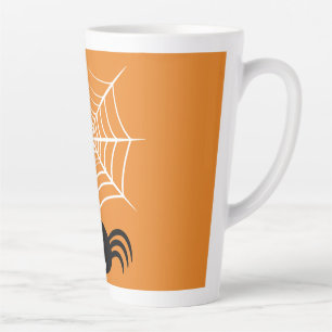 Taza De Café Latte Telaraña de Halloween