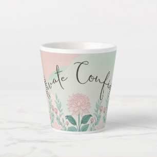 Taza De Café Latte Tema de confianza de cultivo