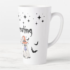 Taza De Café Latte Tema de Halloween