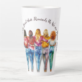 Taza De Café Latte Tema de la hermandad