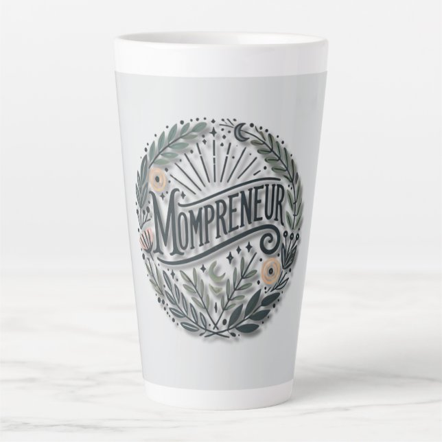 Taza De Café Latte Tema de Mompreneur (Anverso)