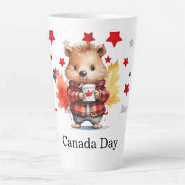 Taza De Café Latte Tema del Día de Canadá