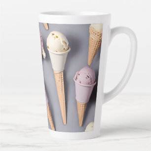 Taza De Café Latte Tema del helado Mug