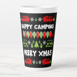 Taza De Café Latte Temporada feliz de Navidades de Caravana