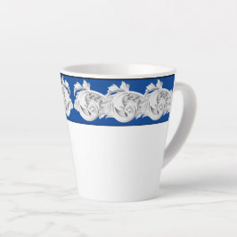 Taza De Café Latte Tendrils de Mármol en una pequeña taza de latte