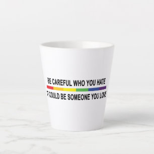 Taza De Café Latte Tenga Cuidado Con Quien Odio