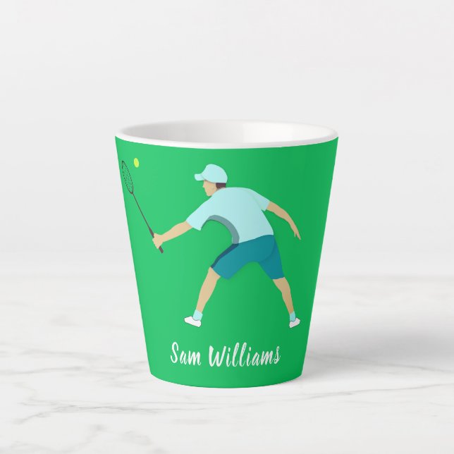 Taza De Café Latte Tenis (Anverso)