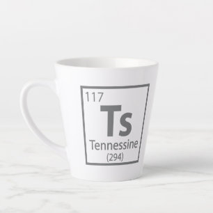 Taza De Café Latte Tennessine - Tabla periódica científica de Tenness