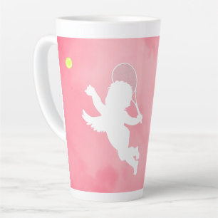 Taza De Café Latte Tennis Cupid Latte Mug