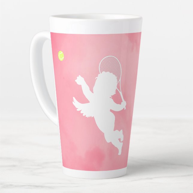 Taza De Café Latte Tennis Cupid Latte Mug (Ángulo izquierdo)