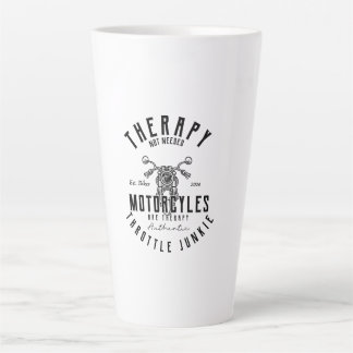 Taza De Café Latte Terapia de motociclismo