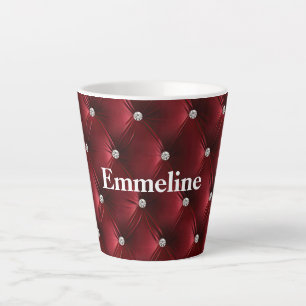Taza De Café Latte Terciopelo rojo cálido