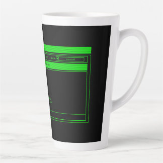 Taza De Café Latte Terminal verde programador