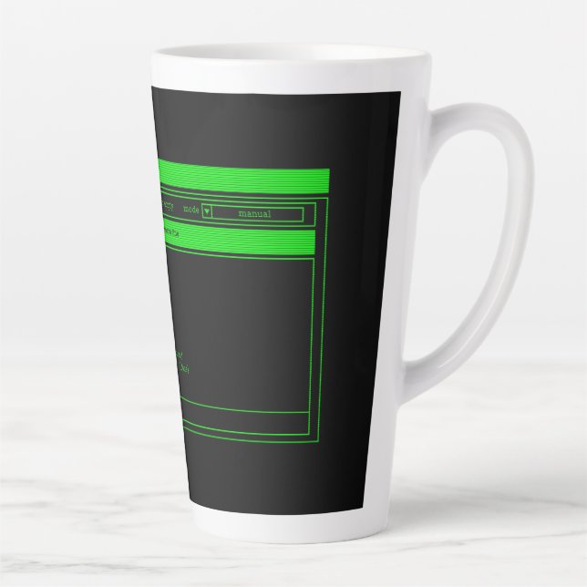 Taza De Café Latte Terminal verde programador (Derecha)