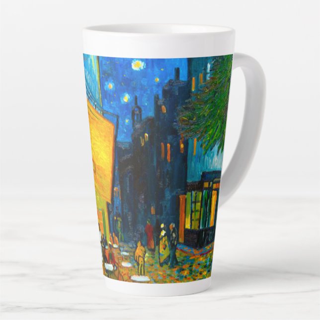 Taza De Café Latte Terraza Van Gogh Café de noche (Ángulo derecho)