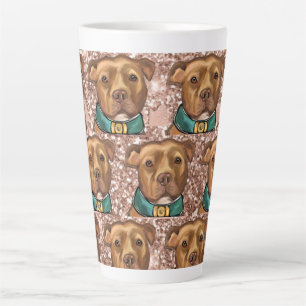 TAZA DE CAFÉ LATTE TERRIER STAFFORDSHIRE AMERICANO