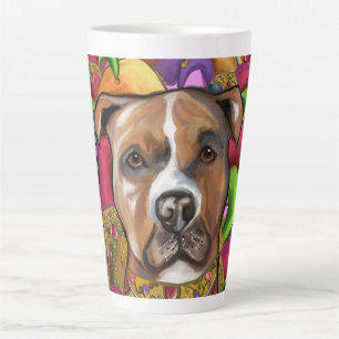 TAZA DE CAFÉ LATTE TERRIER STAFFORDSHIRE AMERICANO