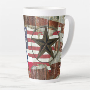 Taza De Café Latte Texas Lone Star Texas Long Horn