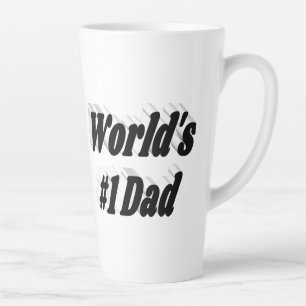 Taza De Café Latte Texto negro de papá