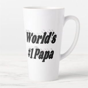 Taza De Café Latte Texto negro de papá
