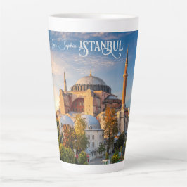 Taza De Café Latte Texto personalizado Estambul
