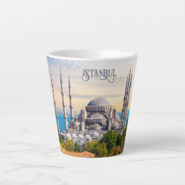 Taza De Café Latte Texto personalizado Estambul