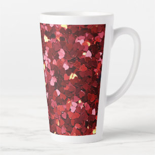 Taza De Café Latte Textura de formas de corazón-20622