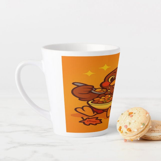 Taza De Café Latte Thanksgiving Latte Mug: Feast Mode Activated (In situ)