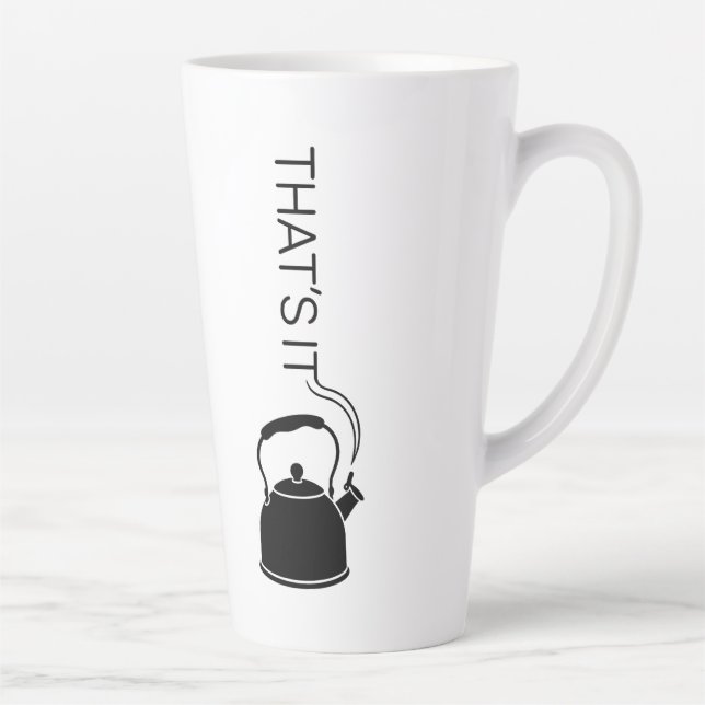 Taza De Café Latte That is it streaming text from kettle (Derecha)