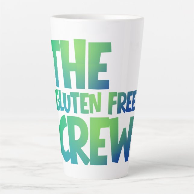 Taza De Café Latte The Gluten Free Crew (Anverso)