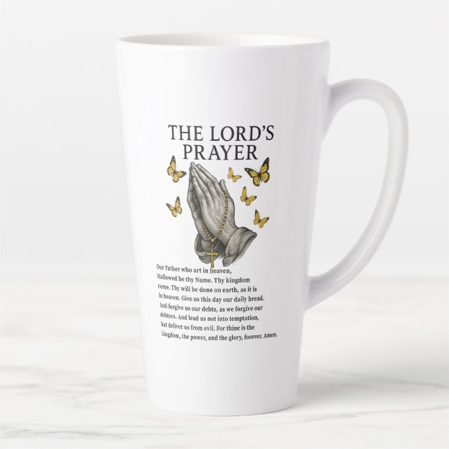 Taza De Café Latte The Lord's Prayer  (Derecha)